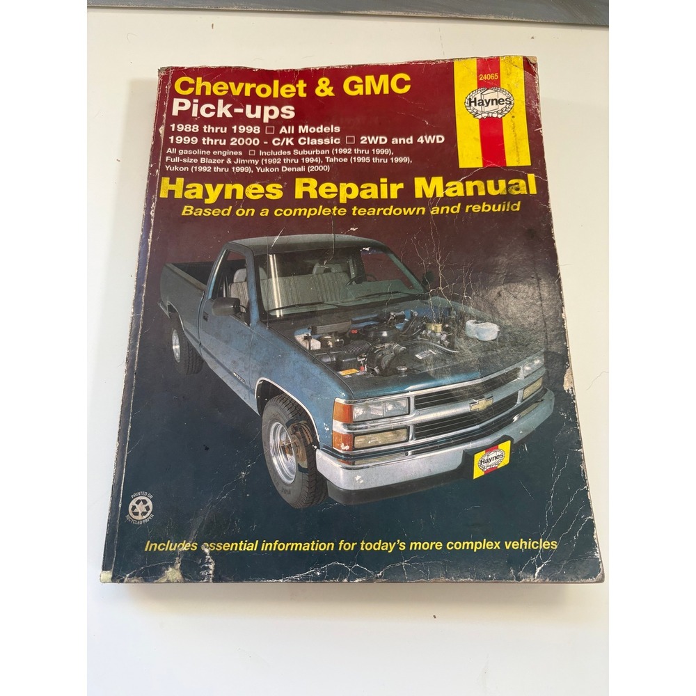 Haynes Repair Manual Chevrolet GMC Pick-ups 1988-2000 24065 Gasoline 2WD 4WD
